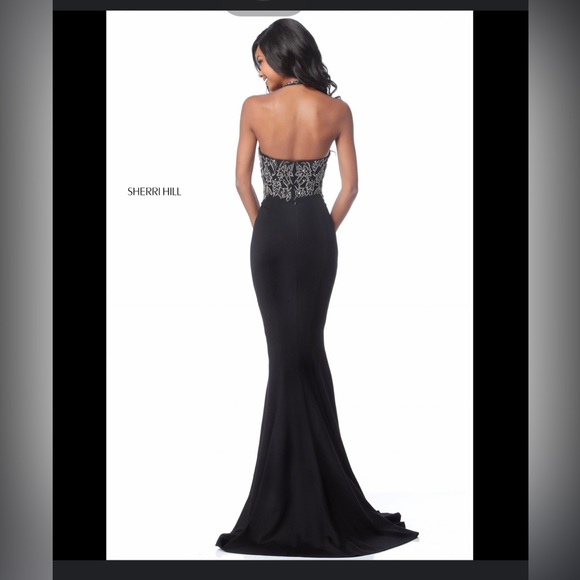 NWT Sherri hill size 4 black formal - Picture 2 of 2